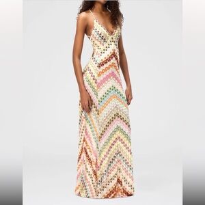 Multicolor Chevron Maxi Dress